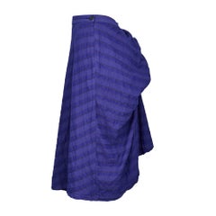 2000s Vivienne Westwood Anglomania Purple Stripe Bustle Skirt