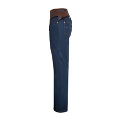 1990s Gianfranco Ferre Boutique Indigo Satin and Jacquard Trousers