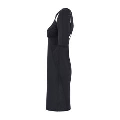 2009 Gucci Black Neoprene Bodycon Mini Dress