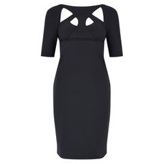 2009 Gucci Black Neoprene Bodycon Mini Dress