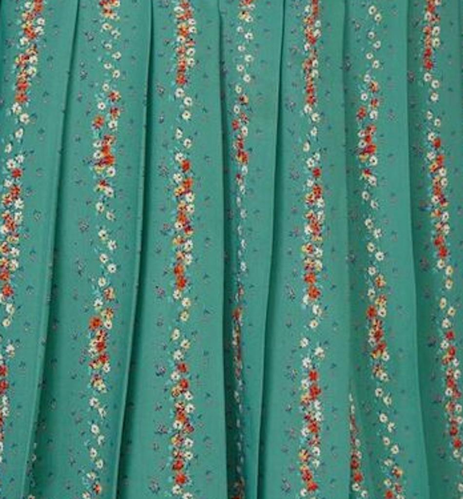 Bellville Sassoon 1970s Silk Flapper Style Floral Dress In Seafoam Green  2