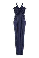 1970s Yuki for Rembrandt Vintage Navy Jersey Dress