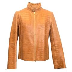 Gucci Tan Crocodile Jacket 11