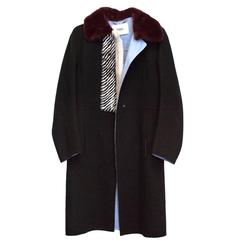 Fendi mink fur and cashmere coat  
