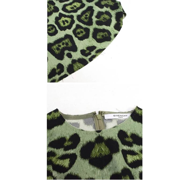 Givenchy Green Leopard Print Dress with Distressed Hem at 1stDibs |  tasweeq.om Fashion Store