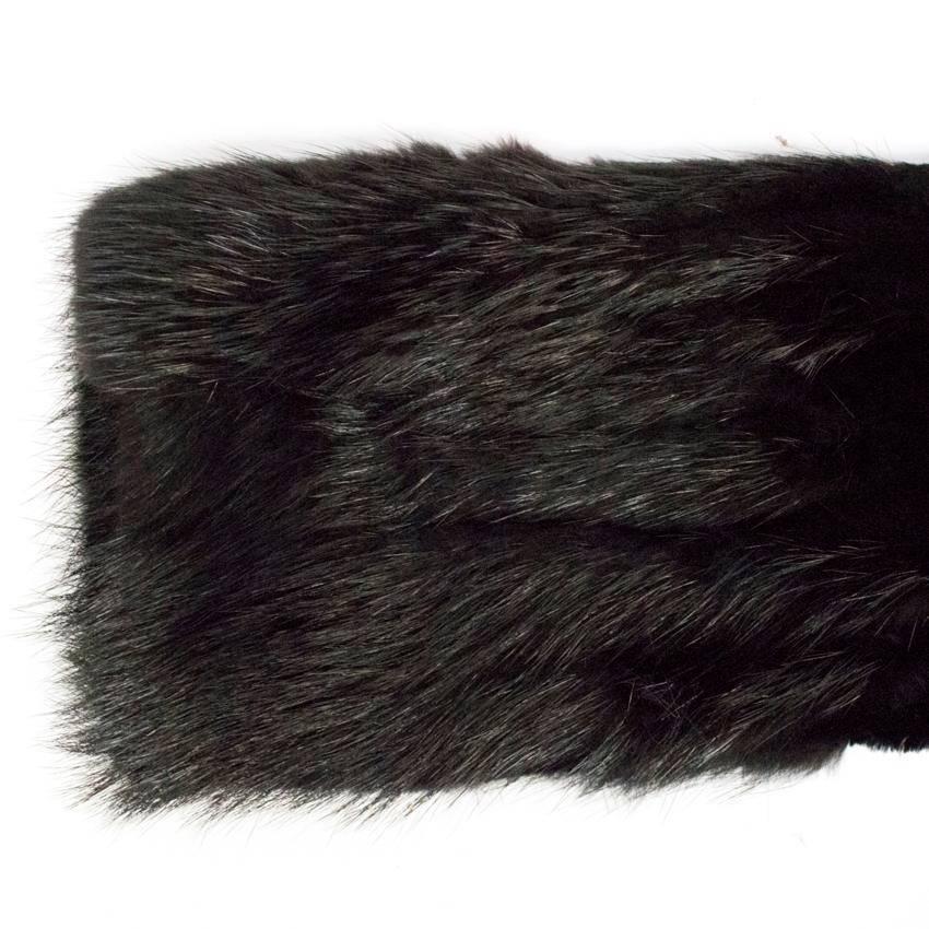 Gucci Men's Black Fur coat With Leather Lining For Sale 4