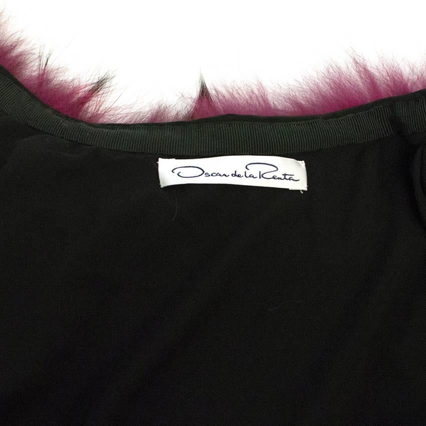 Oscar De La Renta Shocking Pink Fox Fur Bolero For Sale 1