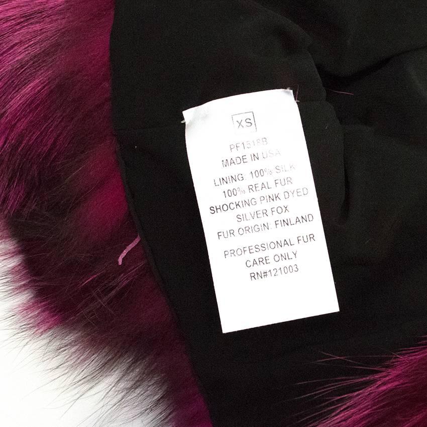 Oscar De La Renta Shocking Pink Fox Fur Bolero For Sale 2