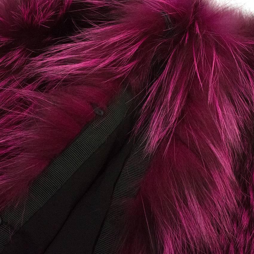 Oscar De La Renta Shocking Pink Fox Fur Bolero For Sale 3
