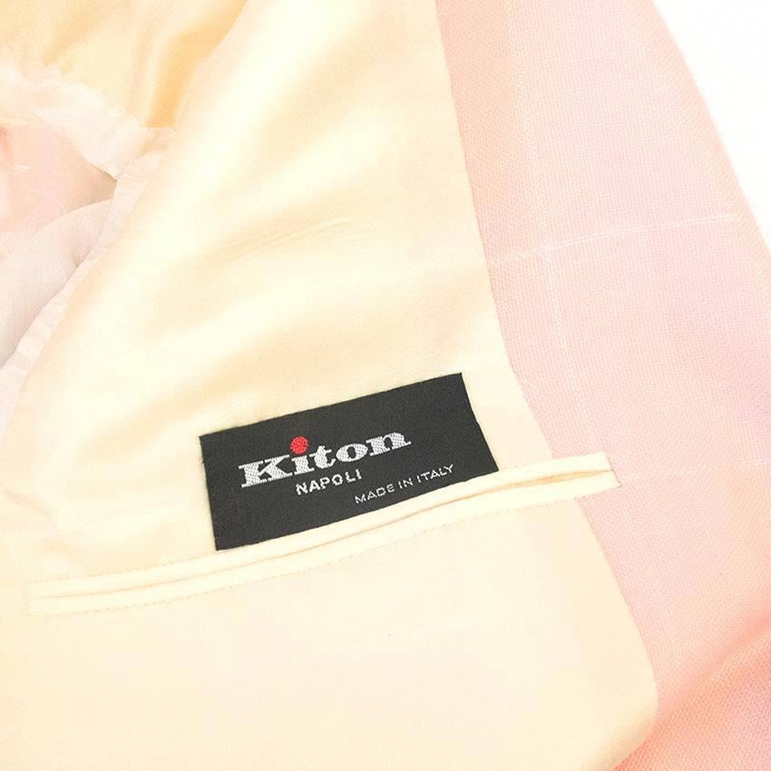 Kiton Men's Pink Cashmere Blazer For Sale 2