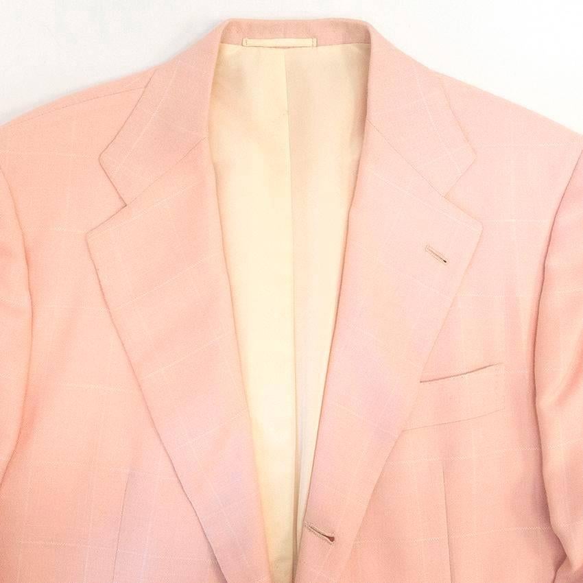 Kiton Men's Pink Cashmere Blazer In Excellent Condition For Sale In London, GB