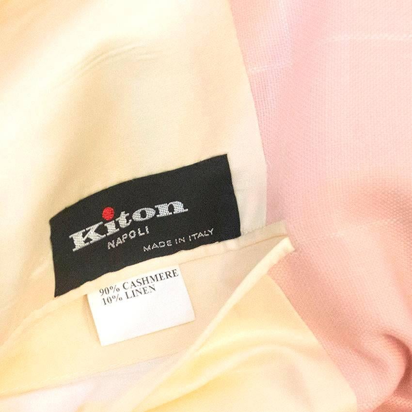 Kiton Men's Pink Cashmere Blazer For Sale 1