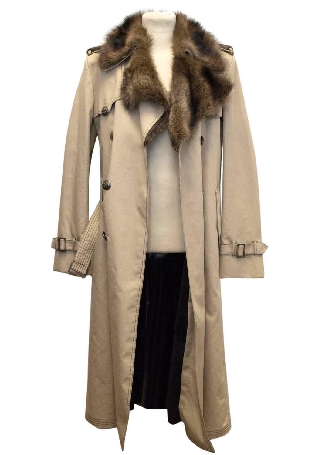 Fendi Men's detachable fur lined trench coat For Sale at 1stdibs