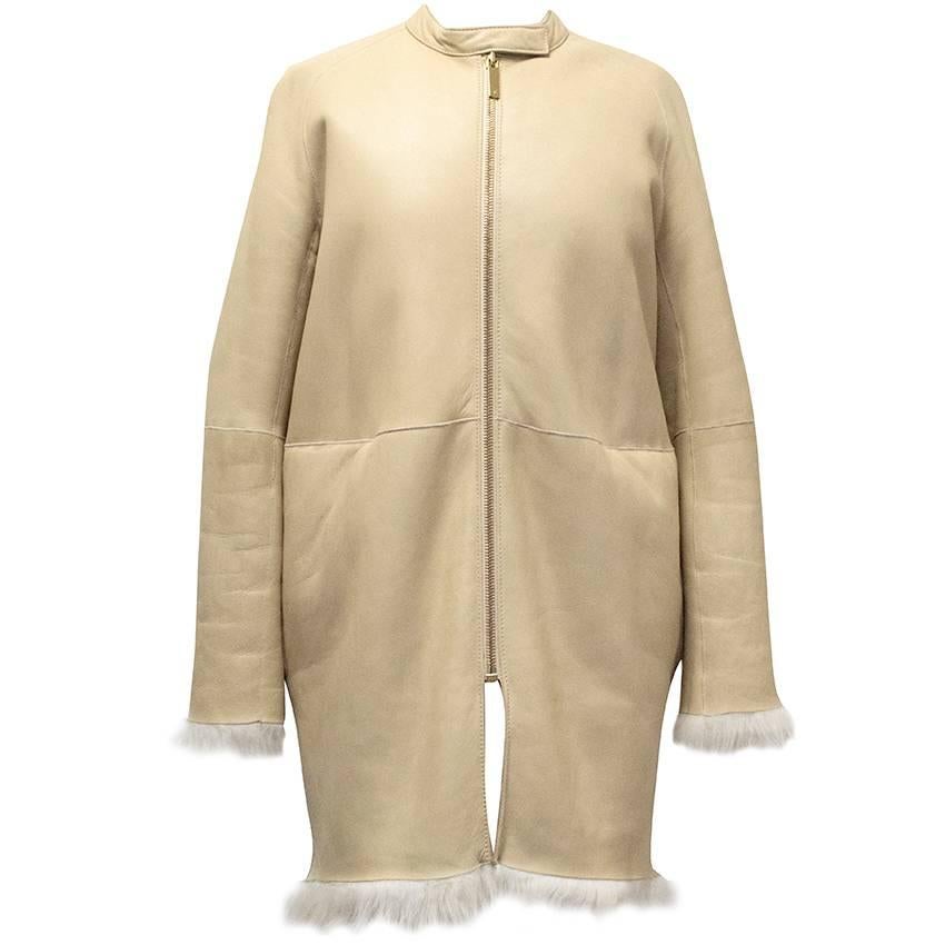 The Row Lambskin Coat For Sale