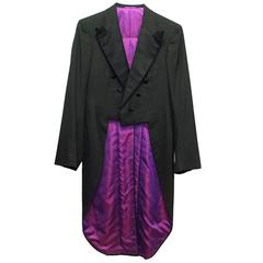 Kiton Black Wool Tailcoat