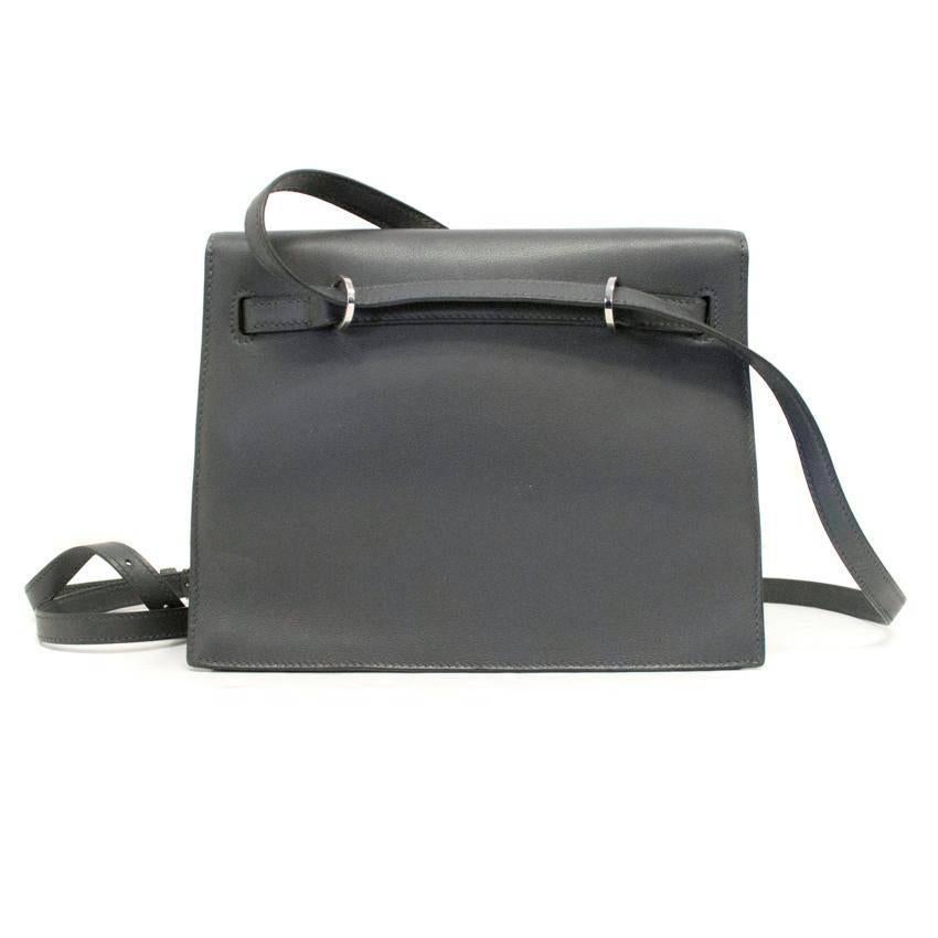 Gray Hermes Danse Kelly Bag In Grey With Palladium Hardware For Sale