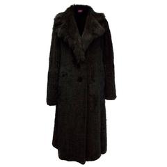 Hockley Black Rabbit Fur Long Coat