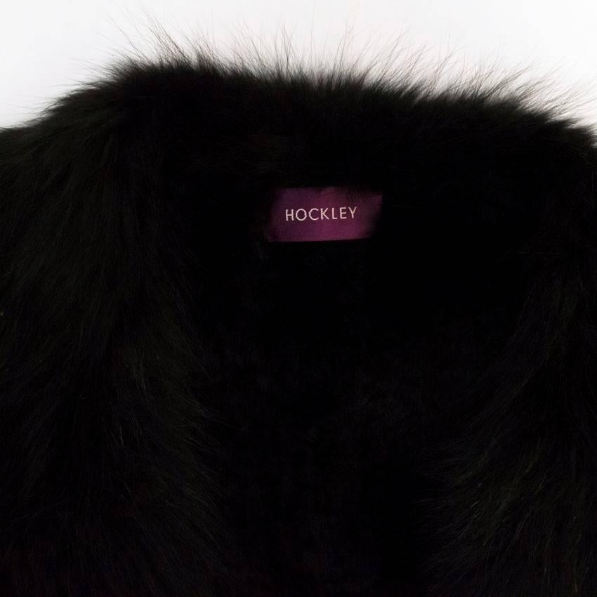 Hockley Black Rabbit Fur Long Coat For Sale 3