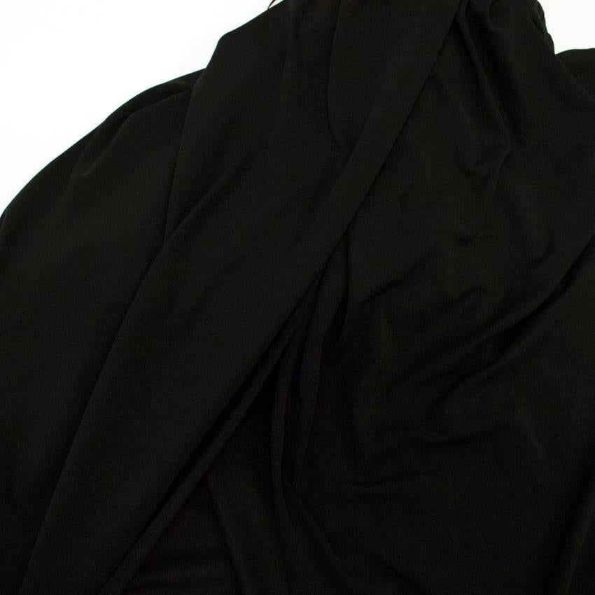 Osman Black Extreme Plunge Halter Neck Maxi Dress For Sale 2
