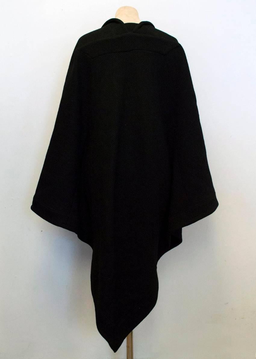 Roland Mouret Black Cape With Optional zip Up Sleeves In New Condition For Sale In London, GB
