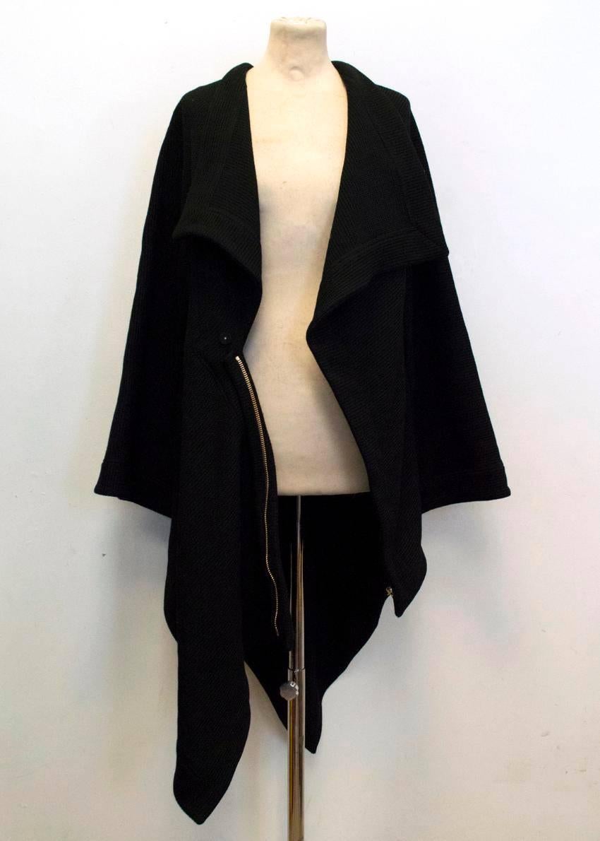 Roland Mouret Black Cape With Optional zip Up Sleeves For Sale 2