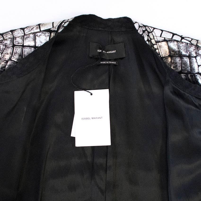 Black Isabel Marant Metallic silver leather Jacket