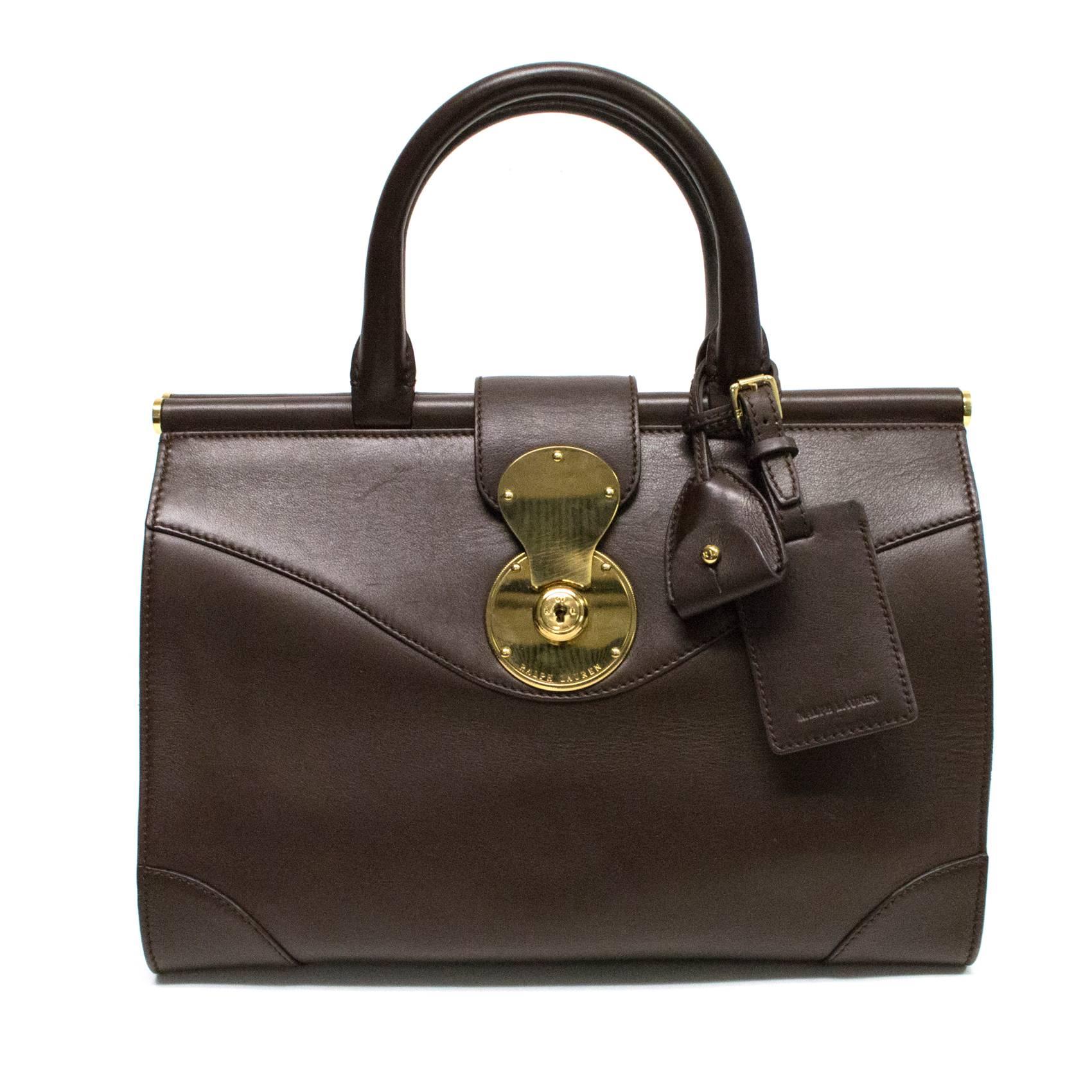 Ralph Lauren Calfskin Carlyle Tote For Sale