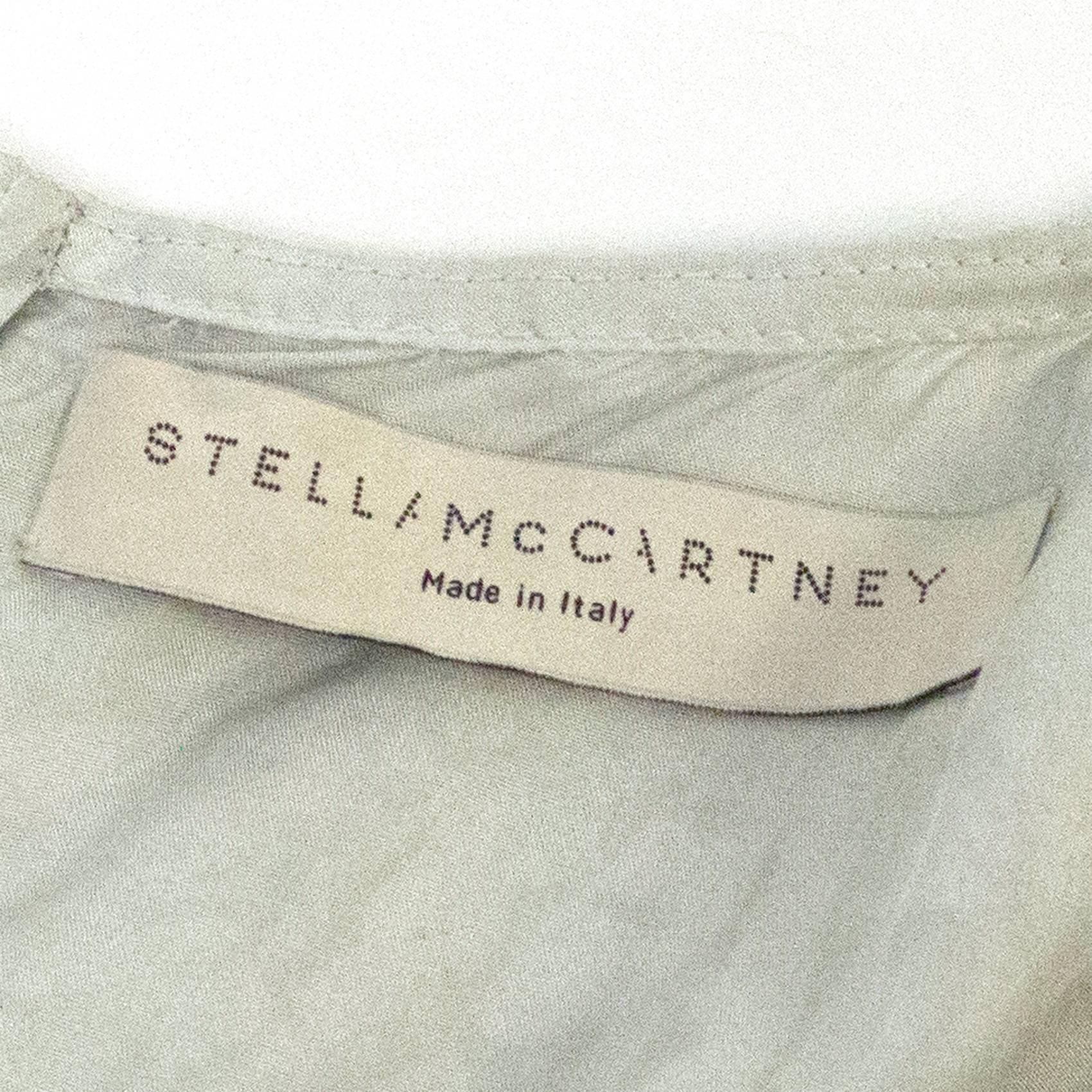 Stella McCartney Pale Blue Floral Applique Dress For Sale 1