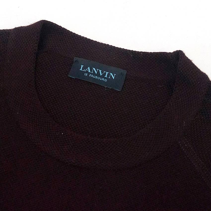 Lanvin men's aubergine jumper In Excellent Condition For Sale In London, GB