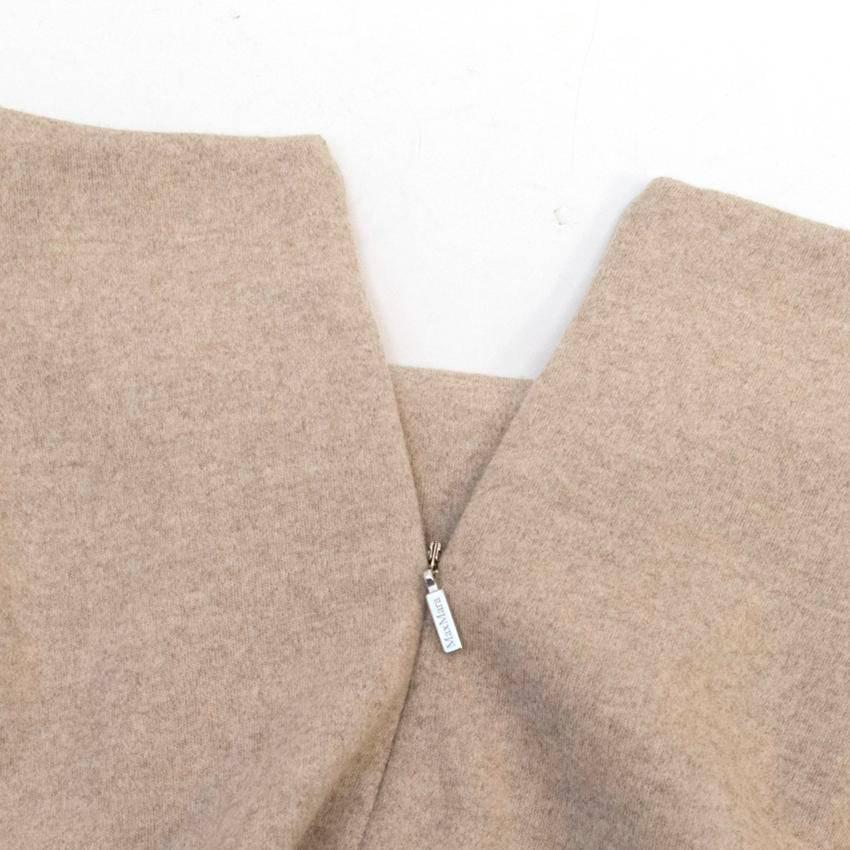 MaxMara Beige Wool Pencil Skirt  2