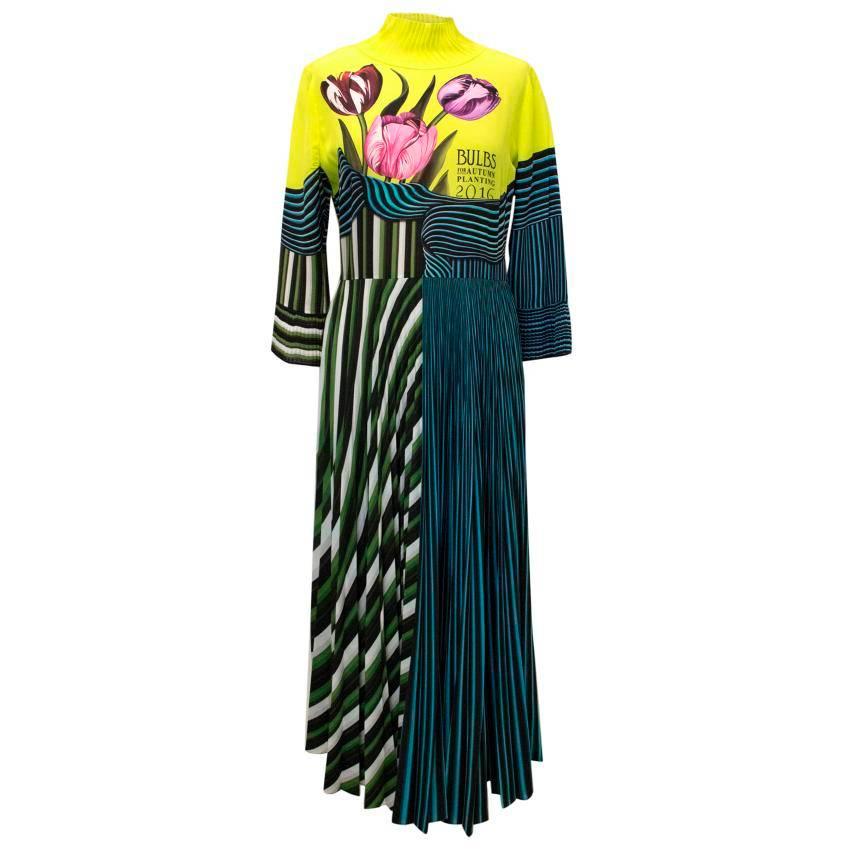 Mary Katrantzou High Neck Print Dress For Sale