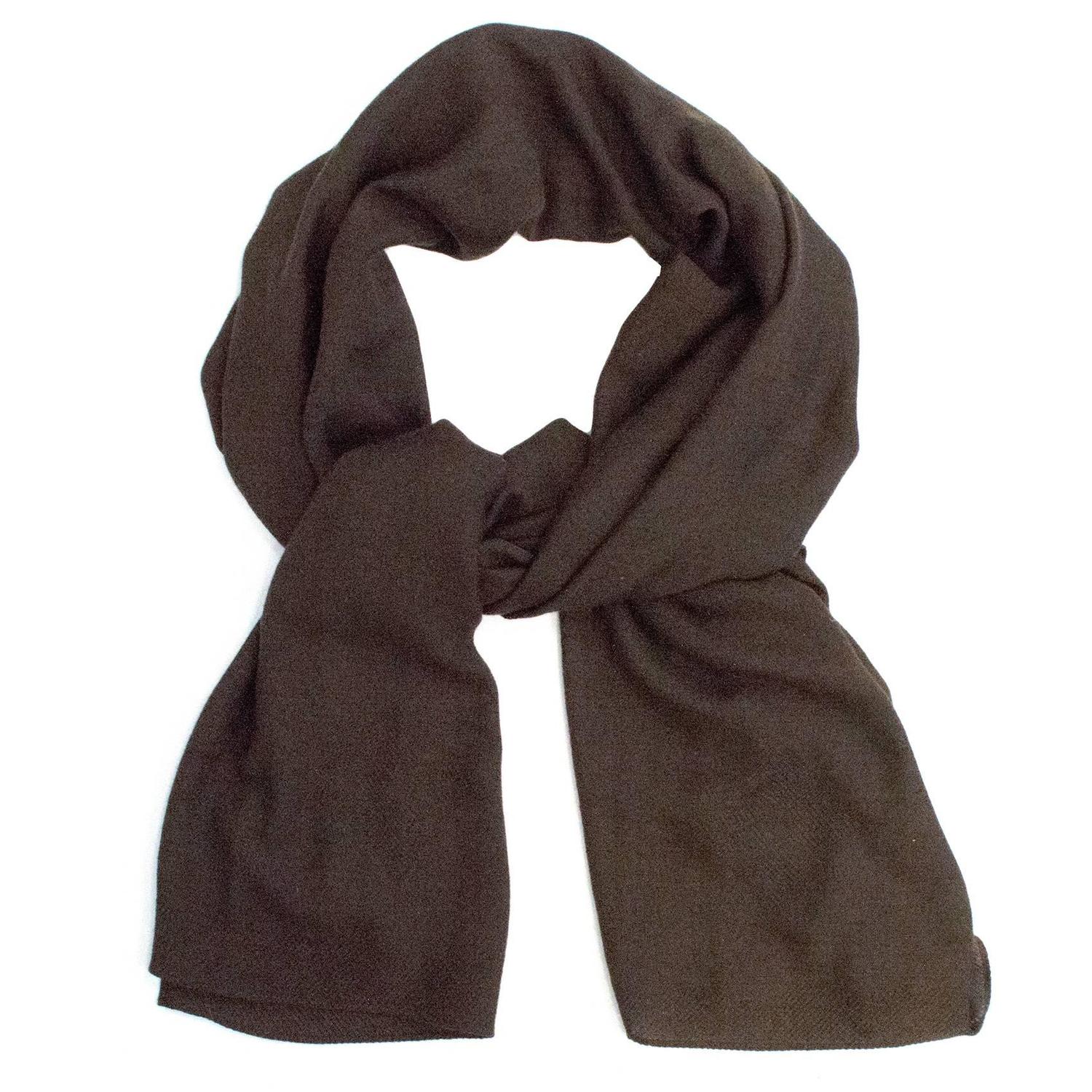 Louis Vuitton Brown Silk/Cashmere Scarf For Sale at 1stdibs