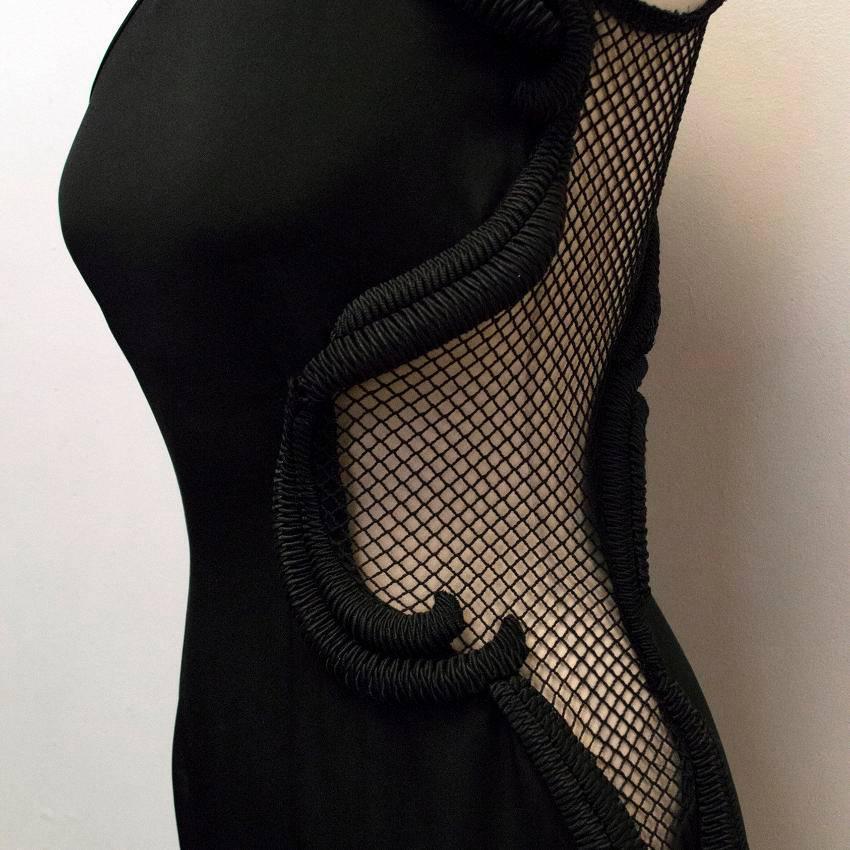 Stella McCartney Black One Shoulder Sleeveless Gown For Sale 1
