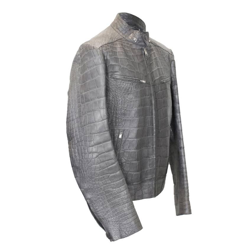 Yves Saint Laurent grey Crocodile leather jacket

Yves Saint Laurent grey Crocodile leather jacket, one of two ever created. Made from an 80 year old Crocodile, large scales, beautiful quality. 

Two CITES documents: one from YSL, one from the skin