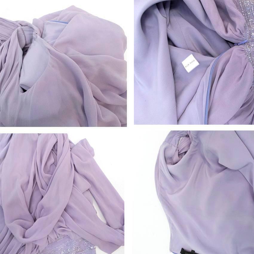 Elie Saab Lilac Silk One Shoulder Dress For Sale 1