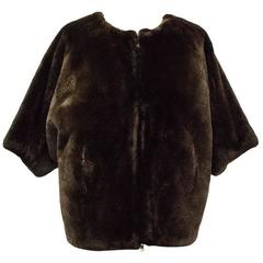  Marni Brown Beaver Fur Jacket