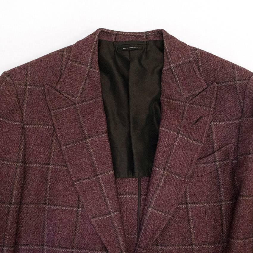 Tom Ford 52R Eggplant Wool Blazer For Sale 3