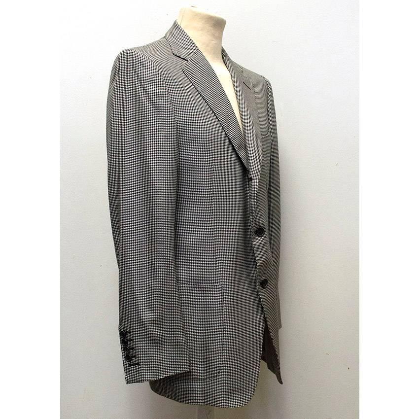 Tom Ford Black and White Dog Tooth Check Blazer  In New Condition For Sale In London, GB