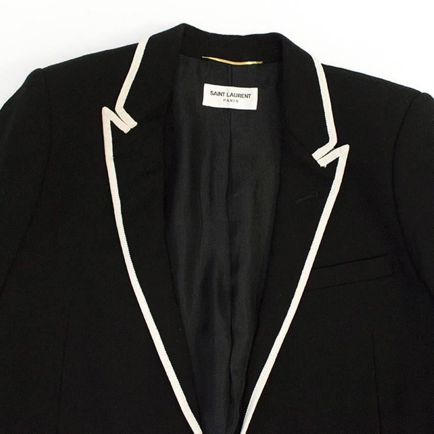 Saint Laurent Black and White Blazer In Excellent Condition For Sale In London, GB