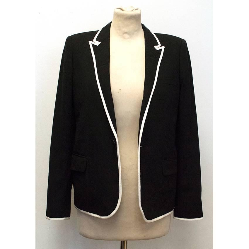 Saint Laurent Black and White Blazer For Sale 1