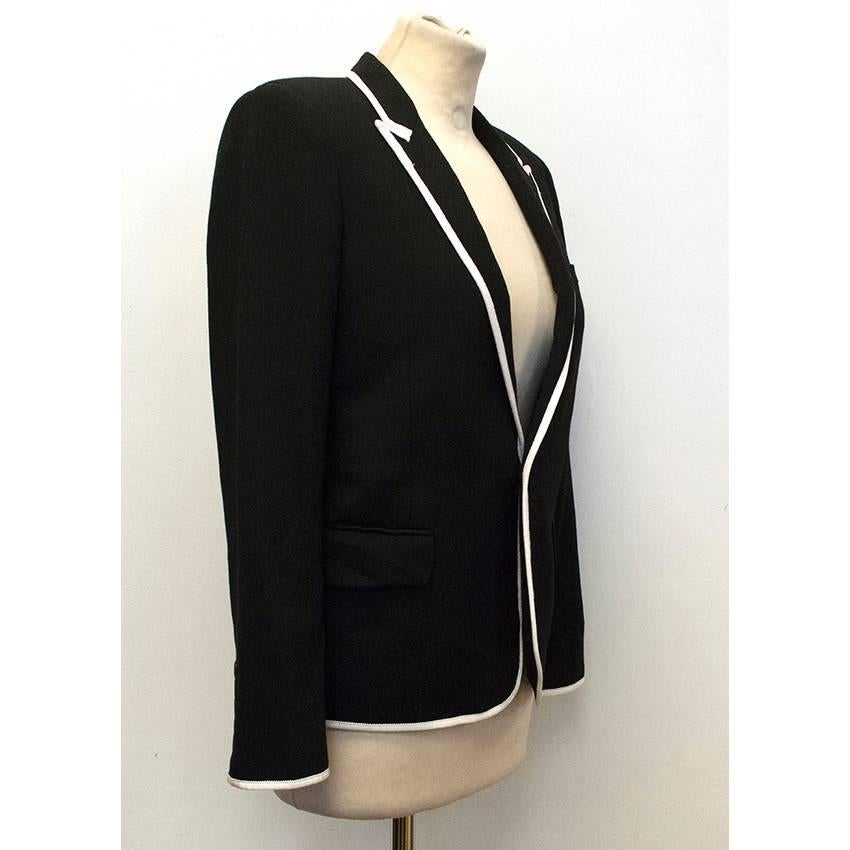 Women's Saint Laurent Black and White Blazer For Sale