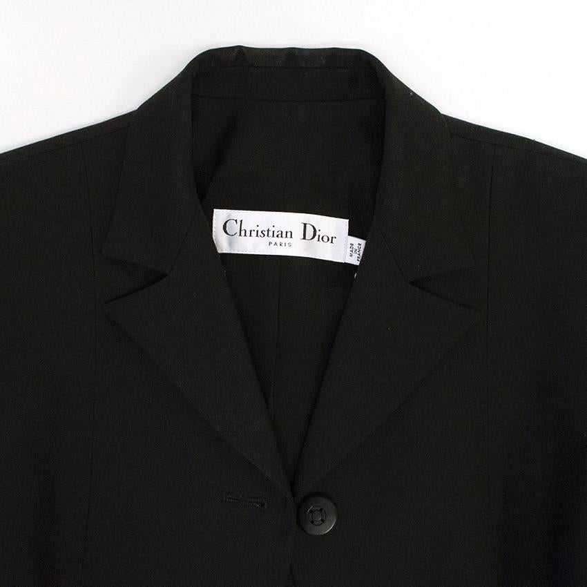 Christian Dior black blazer with fine orange line detailed sleeves In New Condition For Sale In London, GB