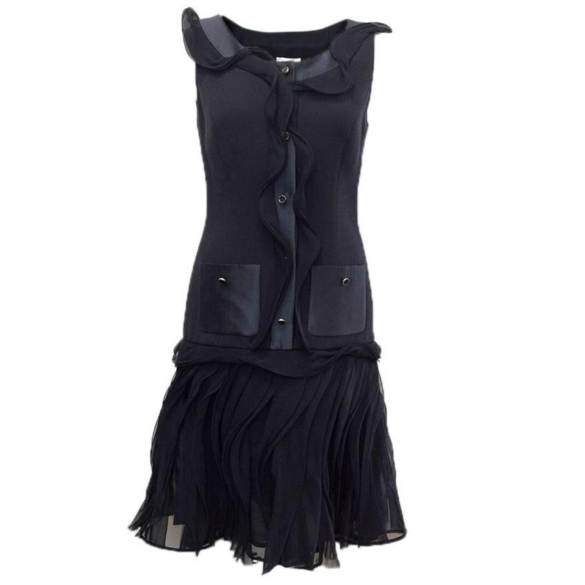Oscar de la Renta Buttoned Dress with Pockets For Sale