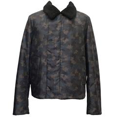 Prada Camouflage Wool Collar Jacket