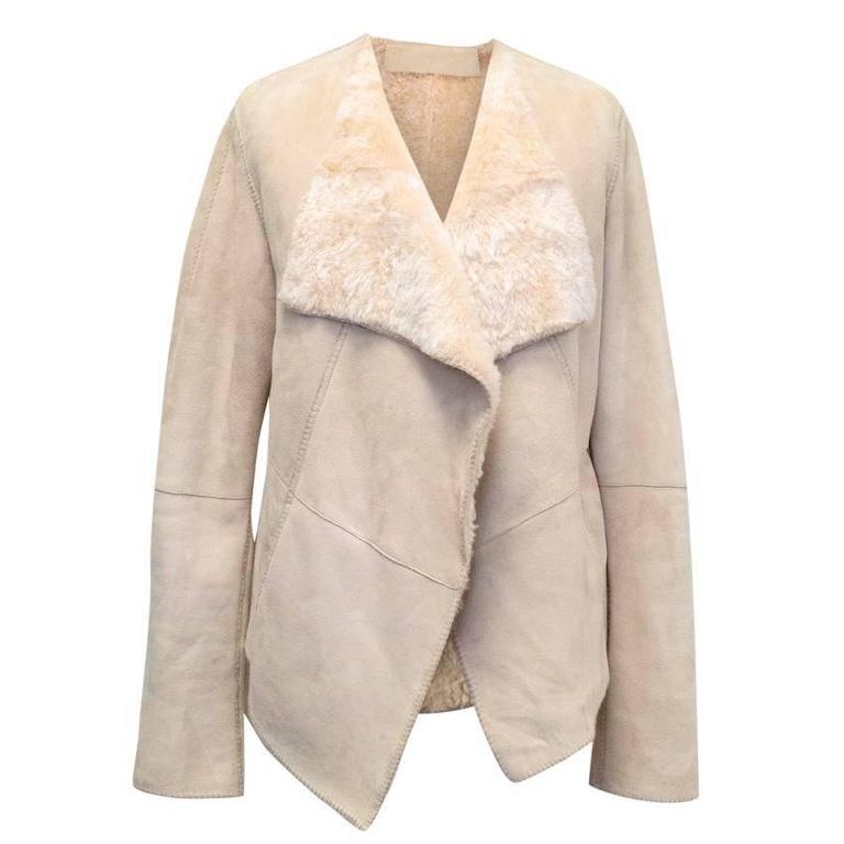 Donna Karan Cream Suede Jacket at 1stDibs