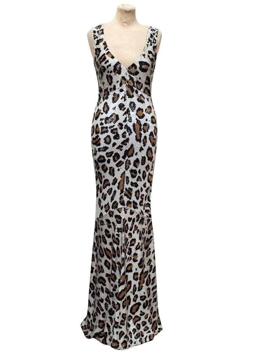 Ashish fully sequined leopard print sleeveless maxi dress 

Perfect condition, 10/10

Approximate measurements:
Bust - 40cm
Waist - 32cm
Length - 136cm