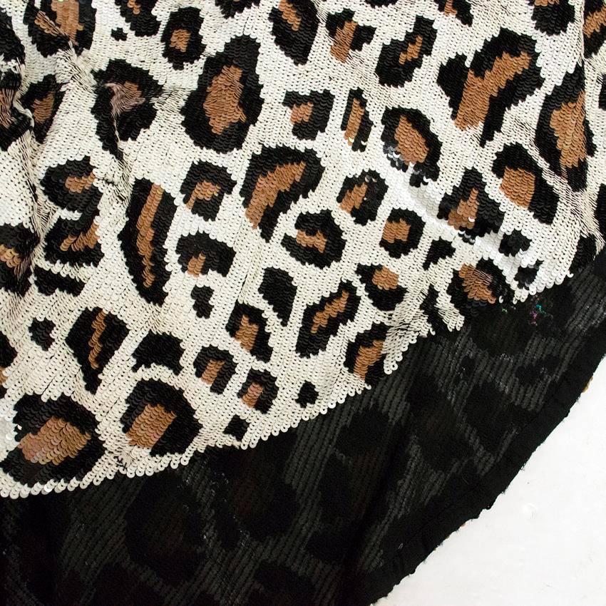 Women's Ashish Leopard Sequin Gown For Sale