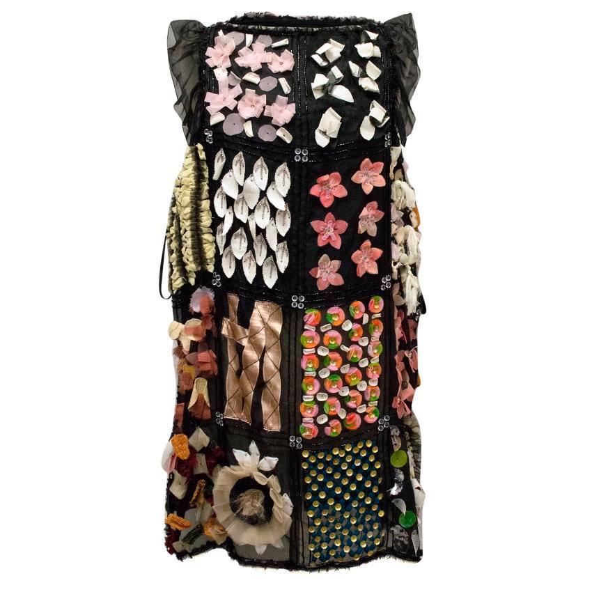 Dolce & Gabbana Patchwork /Embellished Shift Dress For Sale