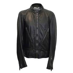Yves Saint Laurent Black Leather Jacket 