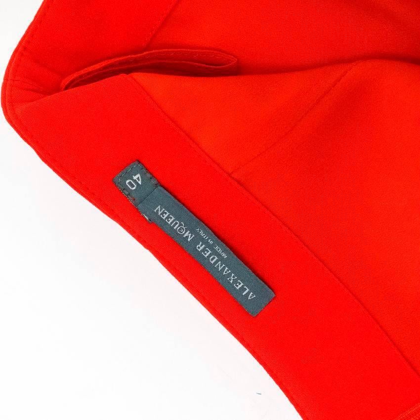 Women's Alexander McQueen Red Two Piece Skirt Suit For Sale